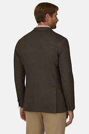 Blazer Double-Breasted Viscose Blend, Brown, thumb, 4