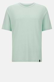 T-Shirt in Stretch Linen Jersey, Light Green, hi-res