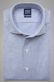 Polo Camicia Azzurra Collo Chiuso Slim Fit, , thumb, 3