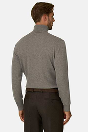 Turtleneck Jumper in Cashmere, Taupe, thumb, 4