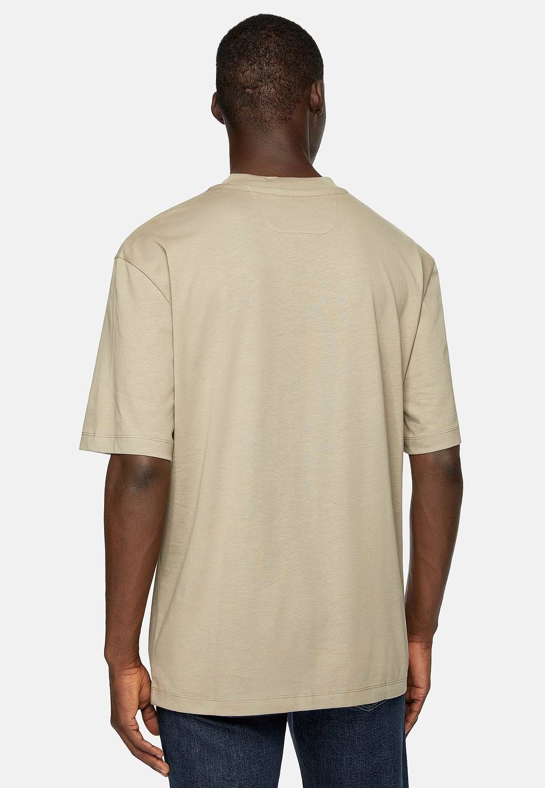 Camiseta de algodón, Taupe, hi-res