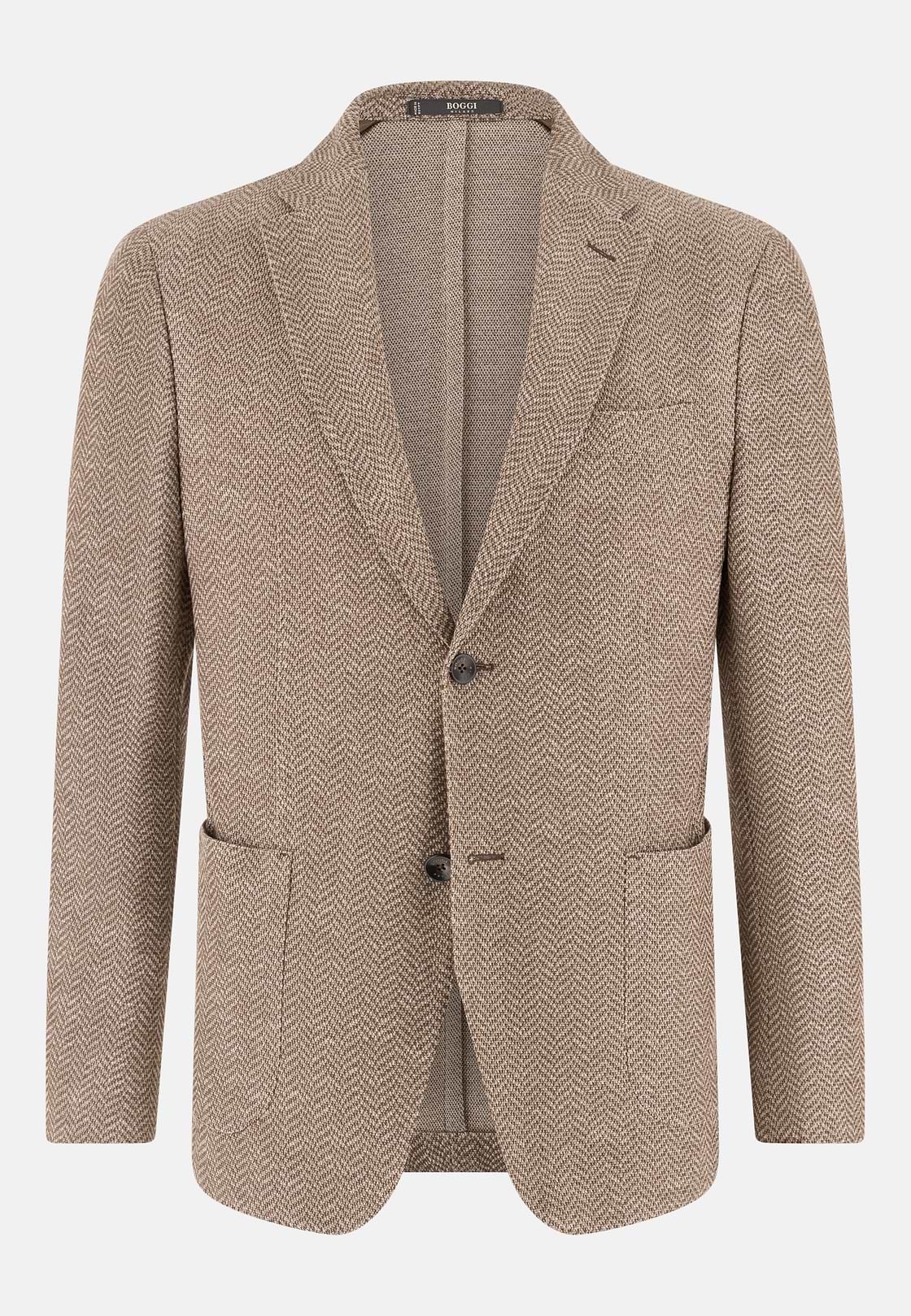Giacca Resca In Misto Cotone, Taupe, hi-res, 5