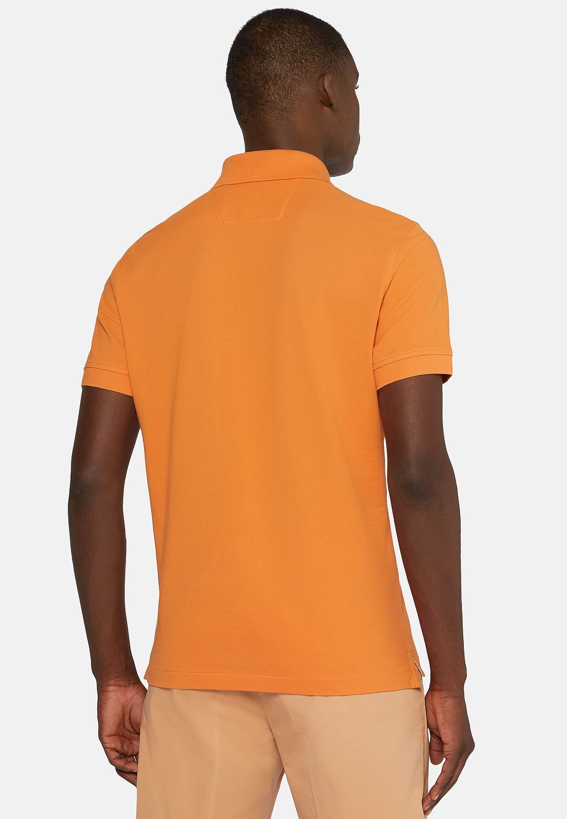 Cotton Piqué Polo Shirt, OCHRE, hi-res