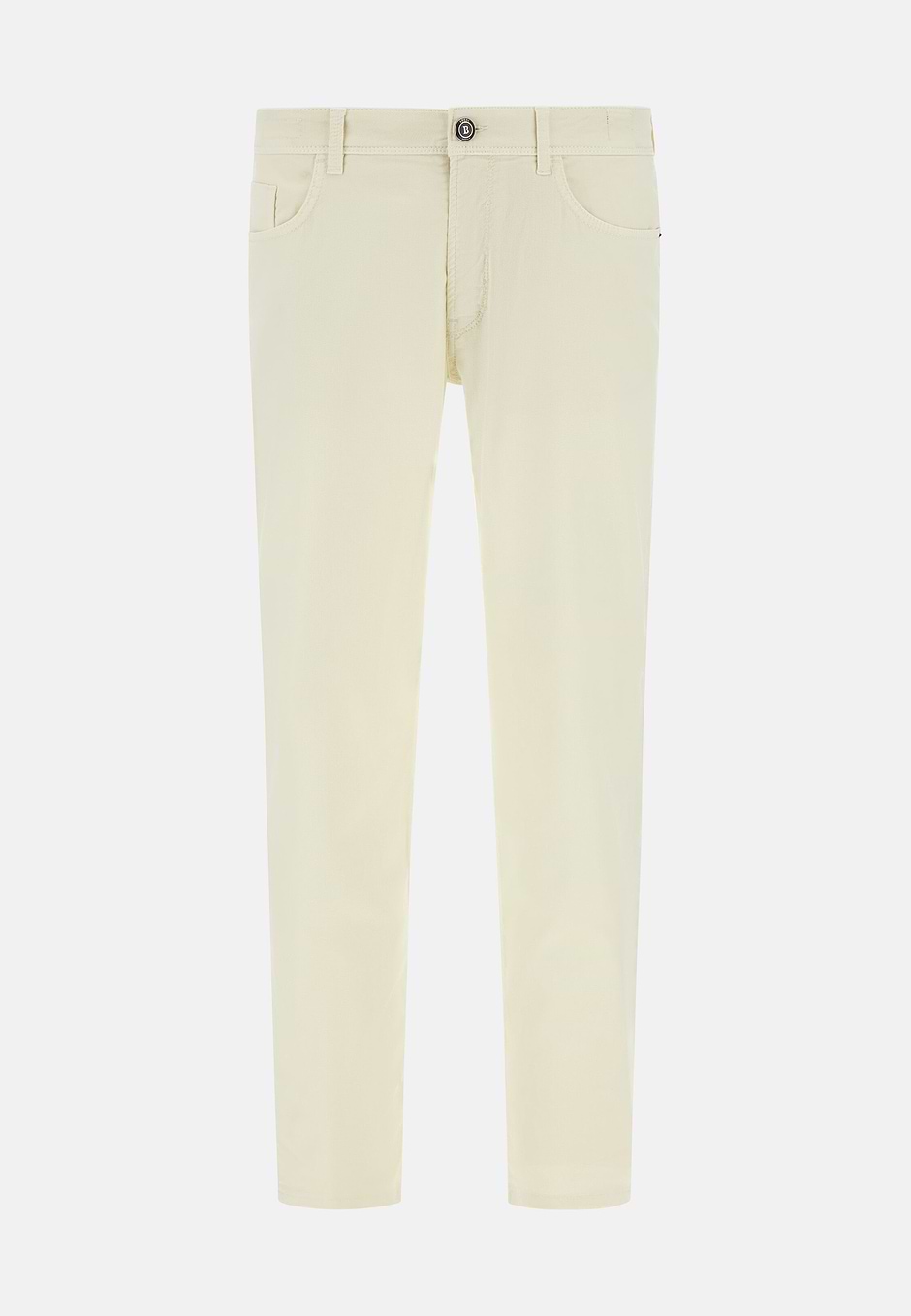 Jean En Coton Tencel Extensible, Jaune, hi-res