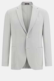 B Jersey Cotton Crepe Jacket, Ice, hi-res