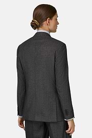 Blazer Double-Breasted in Wool, Grey, thumb, 4