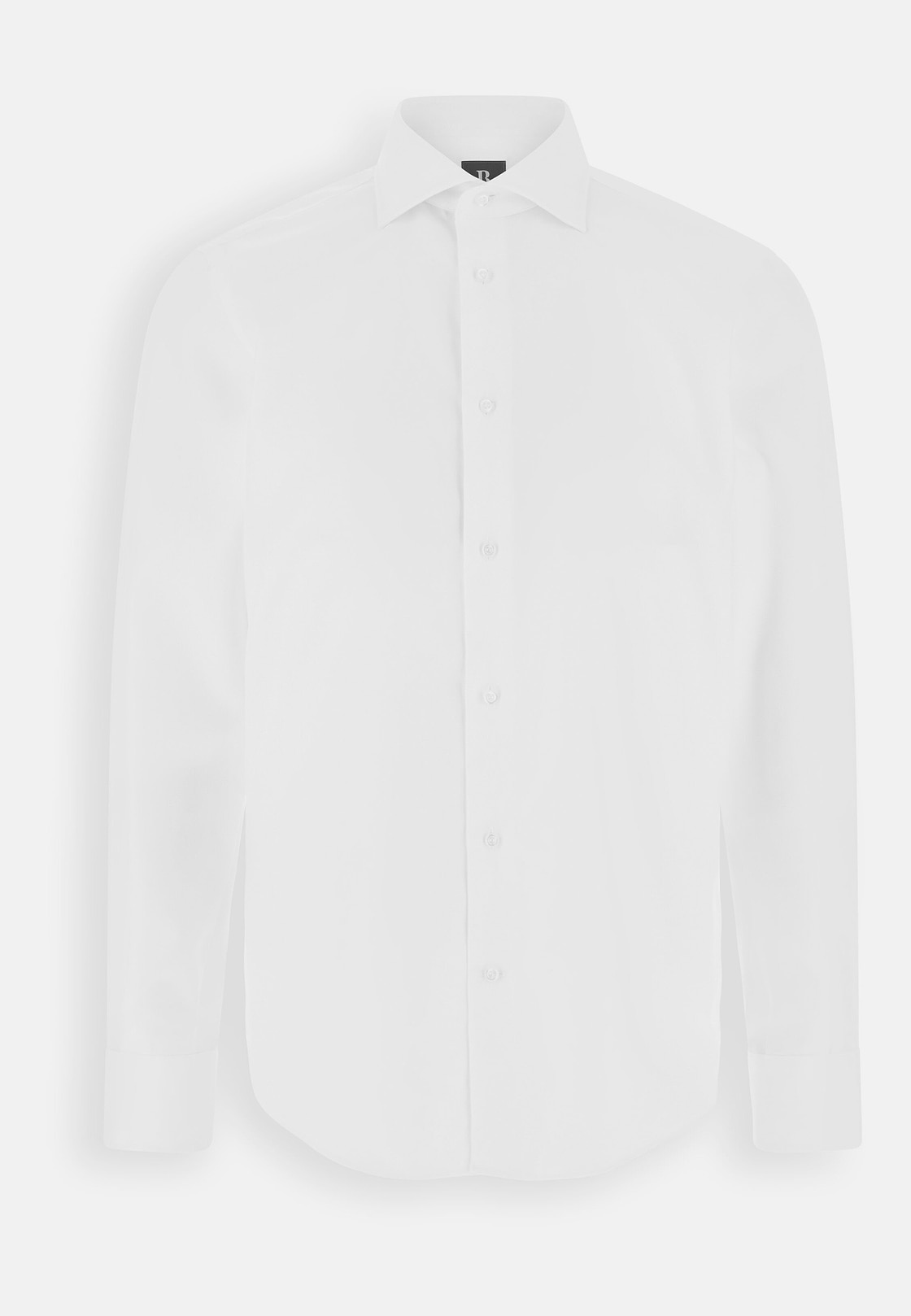Slim Fit Cotton Twill Shirt, White, hi-res, 7