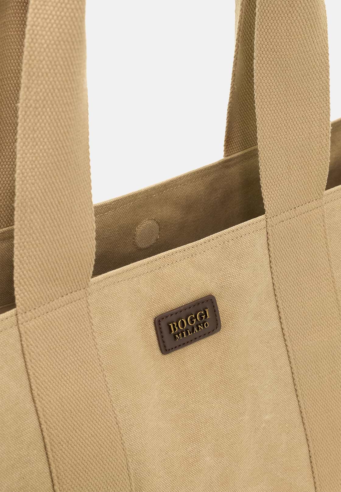 Cotton Blend Tote Bag, Beige, hi-res, 3