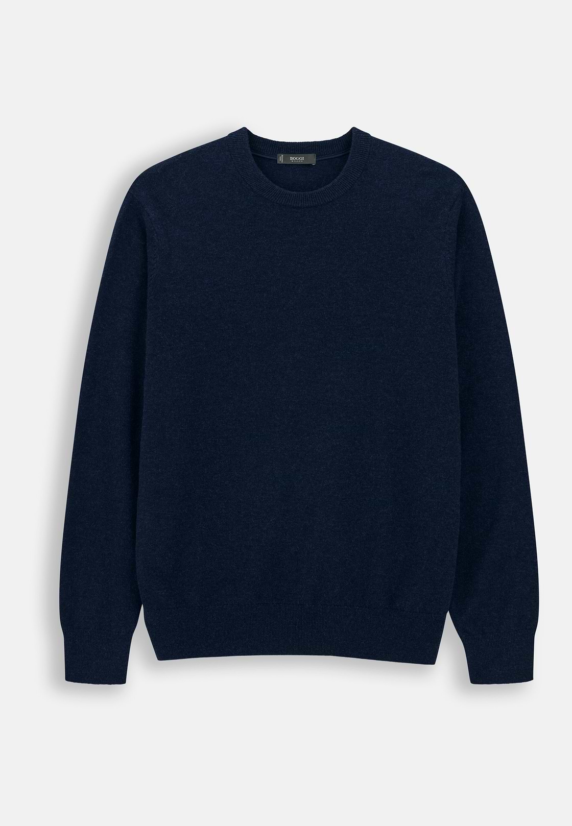 Crew Neck Jumper in Wool and Cashmere, Navy blue, hi-res, 5