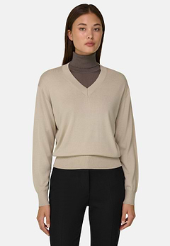 V-Neck Jumper in Merino Wool Silk