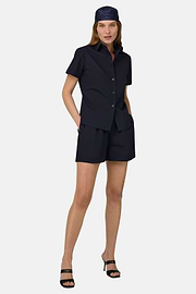 Bermuda In Cotone, Navy, thumb, 3