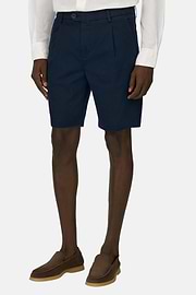 Bermudahose Aus Elastischem Tencel, Navy blau, thumb, 2