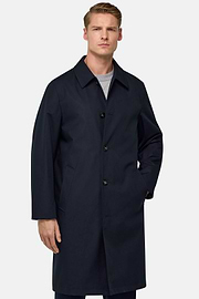 Παλτό ναυτικού τύπου από τεχνικό βαμβάκι, Navy blue, hi-res