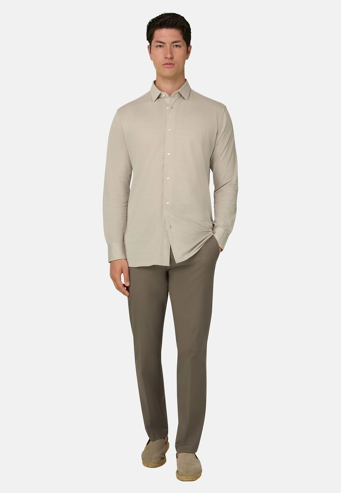 Regular Fit Cotton Jersey Polo Shirt, Sand, hi-res, 1