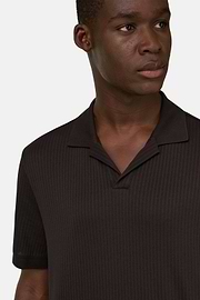 Polo In Cotone Pima Jacquard, Marrone scuro, thumb, 4
