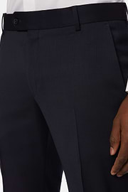 Pants in Stretch Knitted Wool, Navy blue, hi-res