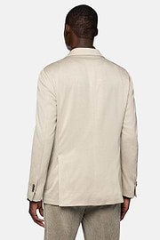 Veste Sable B Jersey En Coton Cachemire Et Tencel, Sable, hi-res