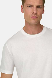 T-Shirt in Cotton Tencel, White, thumb, 3
