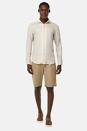 Regular Fit Linen Shirt, Sand, hi-res