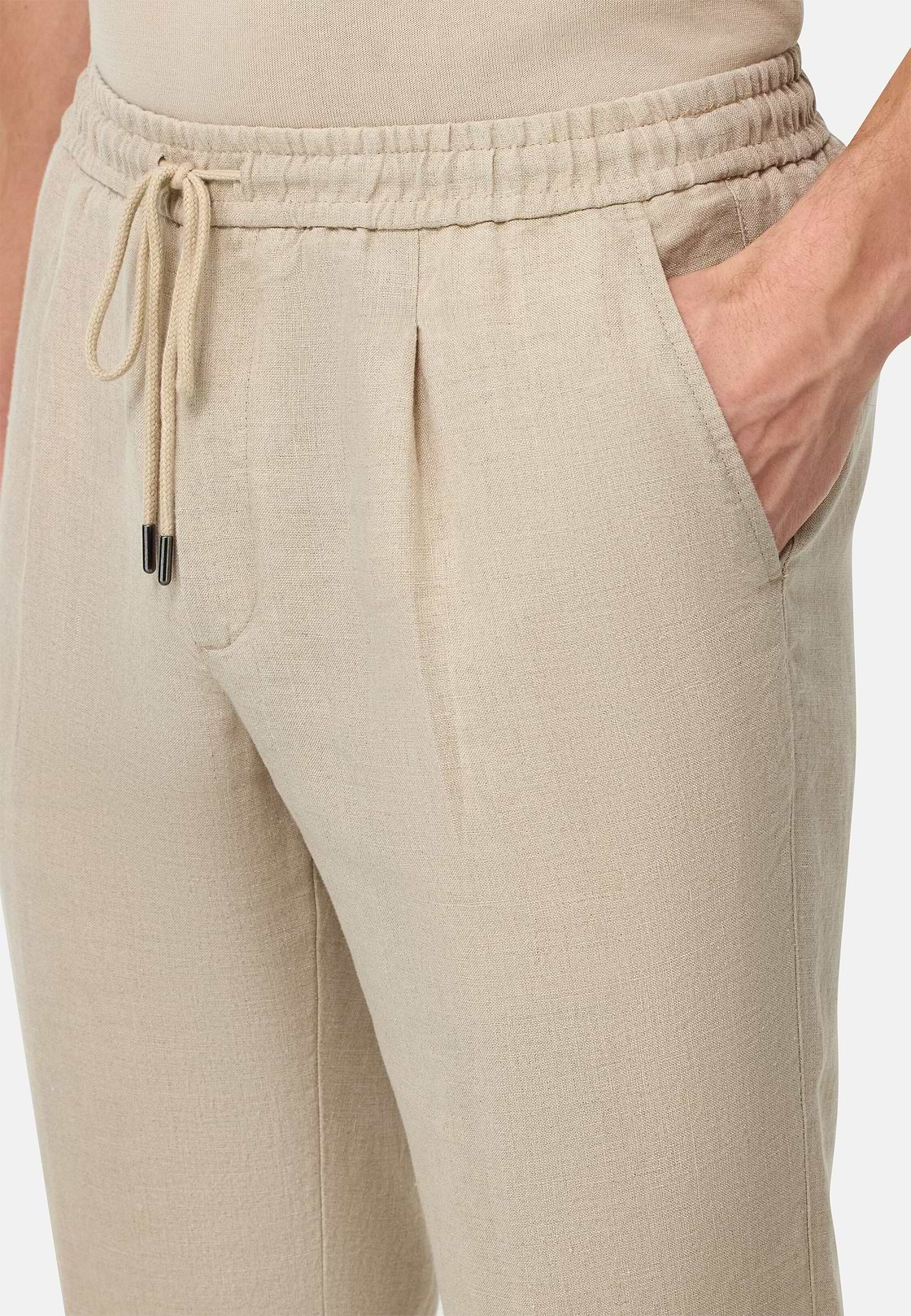City Linen Trousers, Sand, hi-res