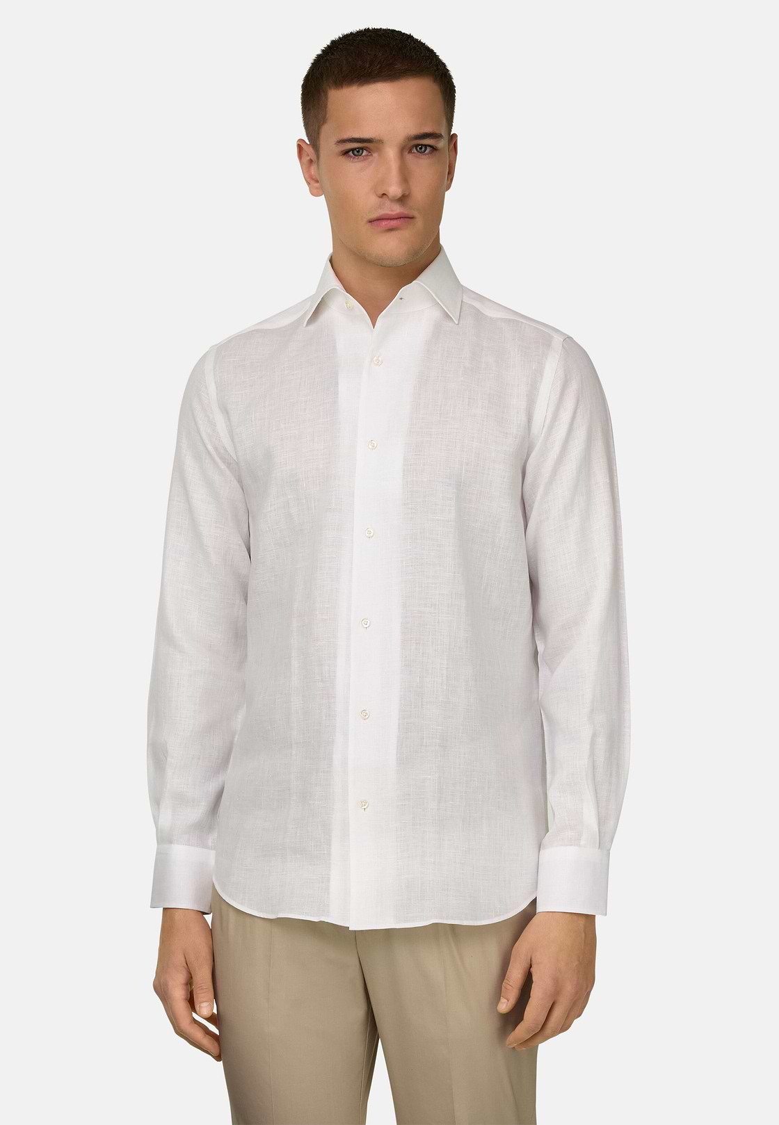 Hemd Aus Leinen Regular Fit, Weiß, hi-res, 1