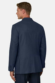 Suit Micro Patterned 100% Wool, Blue, thumb, 5