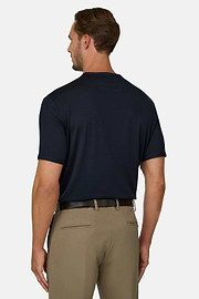 T-Shirt in Wool Jersey WOOLTECH, Navy blue, thumb, 4