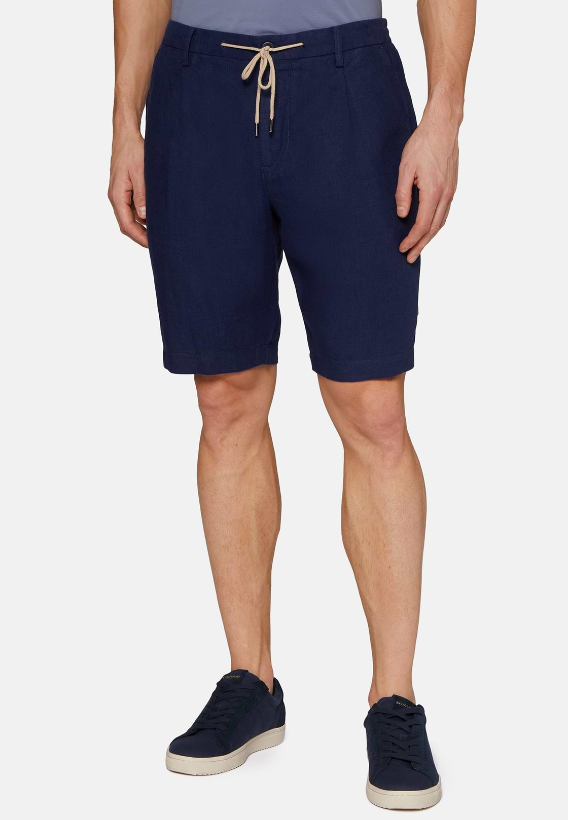 Bermudas in Linen, Blue, hi-res