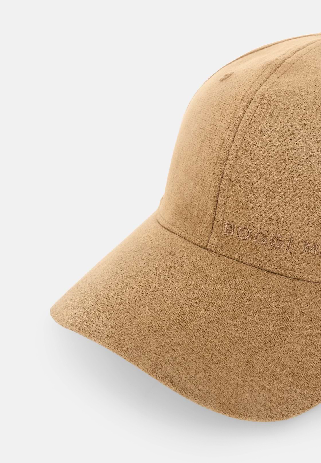 Peaked Cap in Suede-Look Fabric, Hazelnut, hi-res, 2