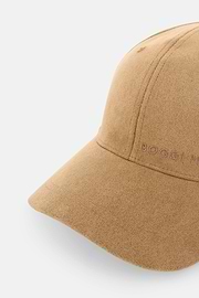 Peaked Cap in Suede-Look Fabric, Hazelnut, thumb, 2