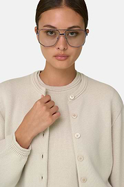 Vest van Wol Cashmere, Sand, thumb, 3