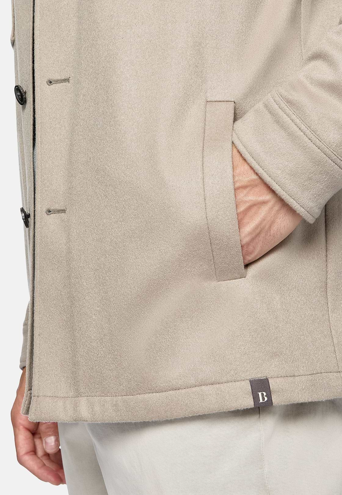 Hemd-Jacke Link aus reinem Kaschmir, Beige, hi-res