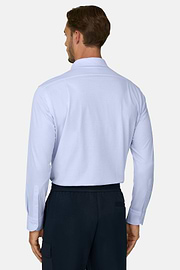 Polohemd Kariert aus Japanischem Jersey Regular Fit, Hellblau, thumb, 6