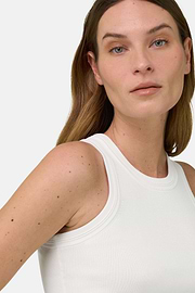Top Aus Viskose-Nylon-Strick, Weiß, thumb, 4