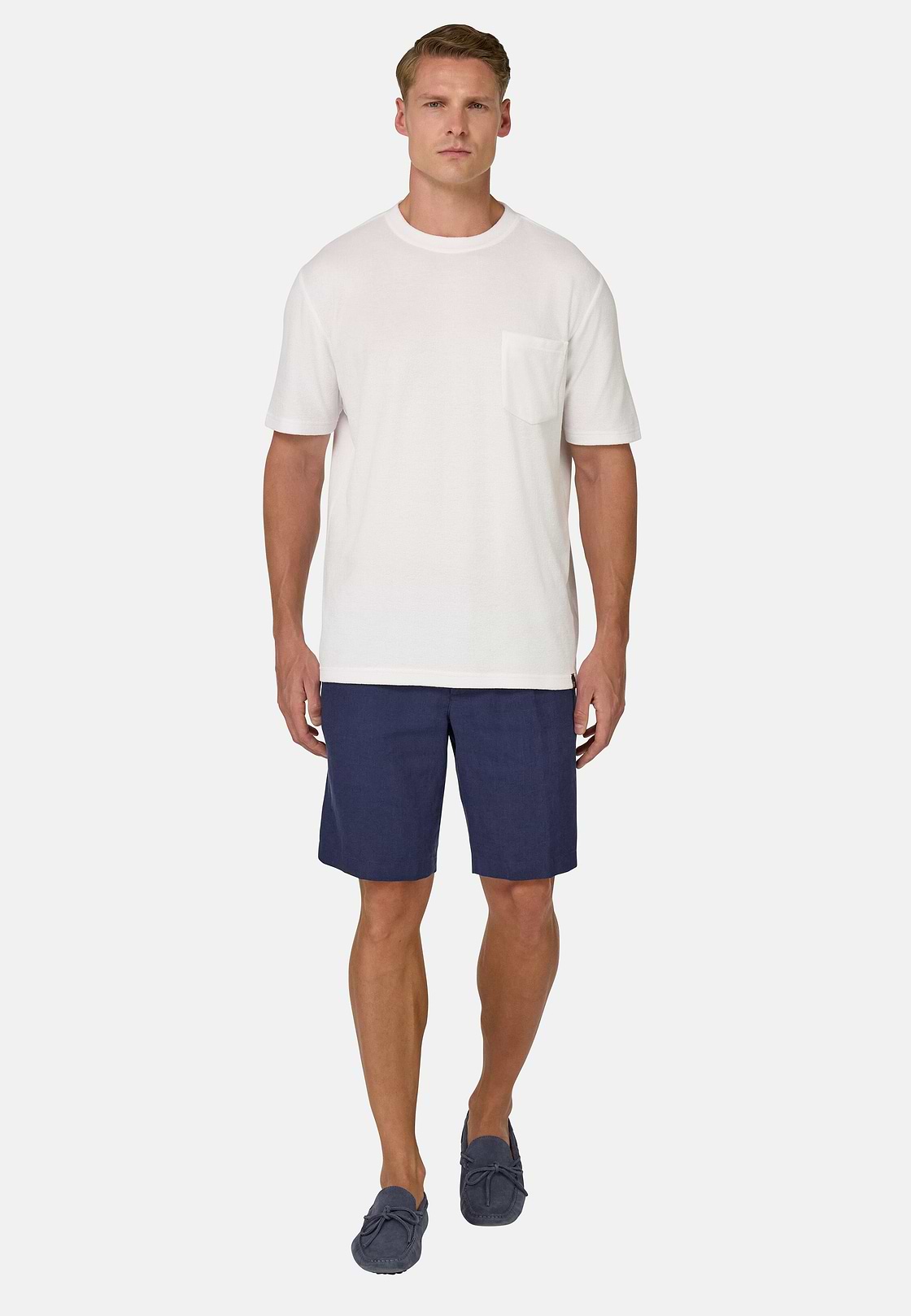 Bermudas in Linen, Blue, hi-res
