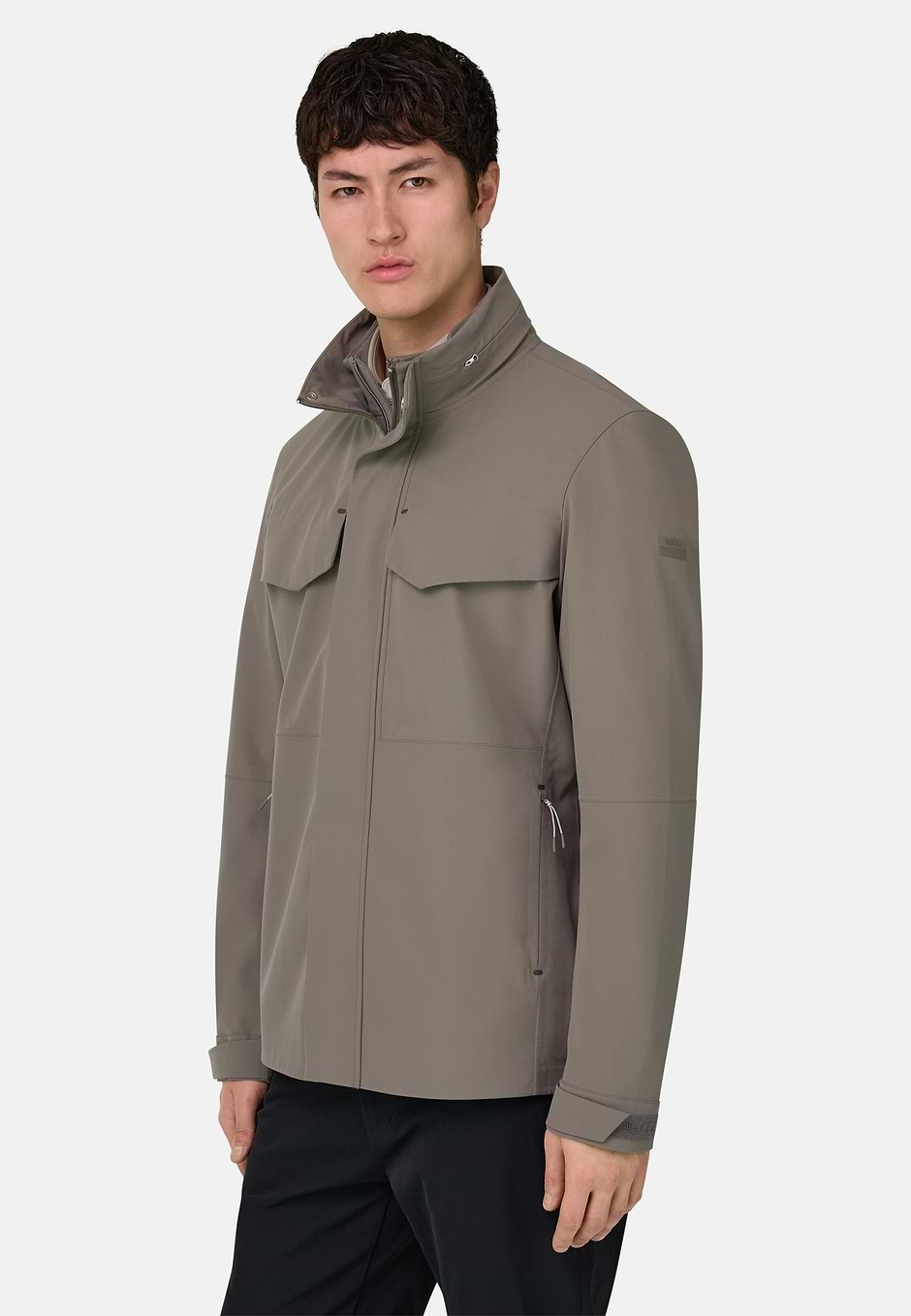 Field Jacket In Technical Fabric, Mud, hi-res