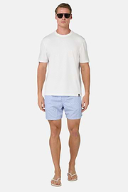 T-Shirt In Stretch Supima Cotton, White, hi-res