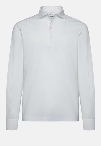 Japanese Jersey Polo Shirt, White, hi-res
