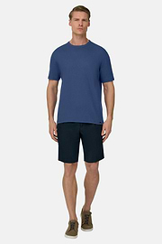 Camiseta De Algodón Lino, Índigo, thumb, 2