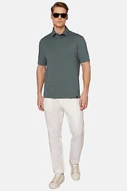 Polo En Coton Supima Stretch, Vert, hi-res