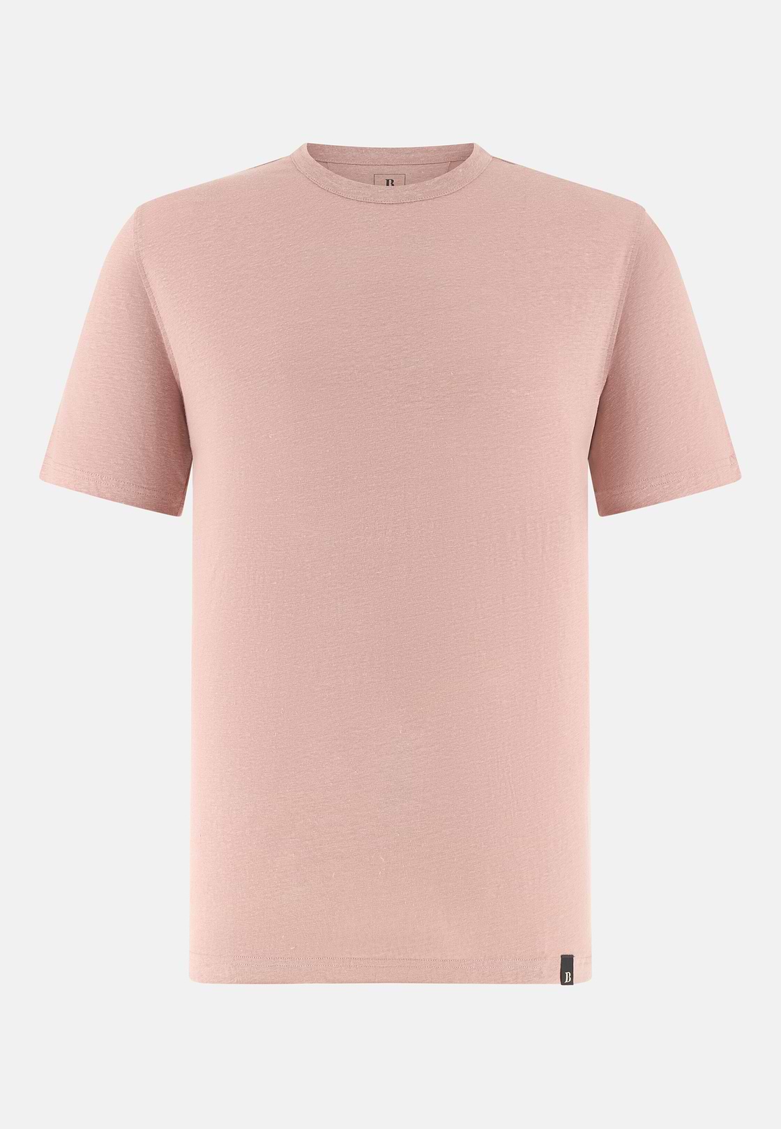 T-Shirt Aus Stretch-Leinen-Jersey, Rosa, hi-res, 5