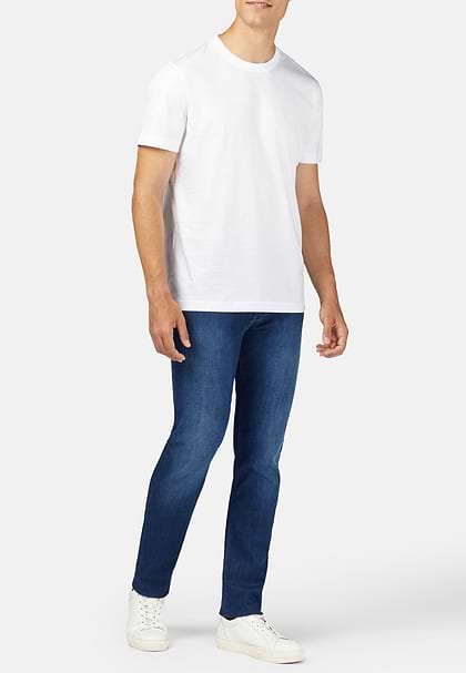 Pima Cotton Jersey T-Shirt, White, hi-res