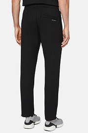 Stretch Interlock Technical Fabric Trousers, Black, hi-res