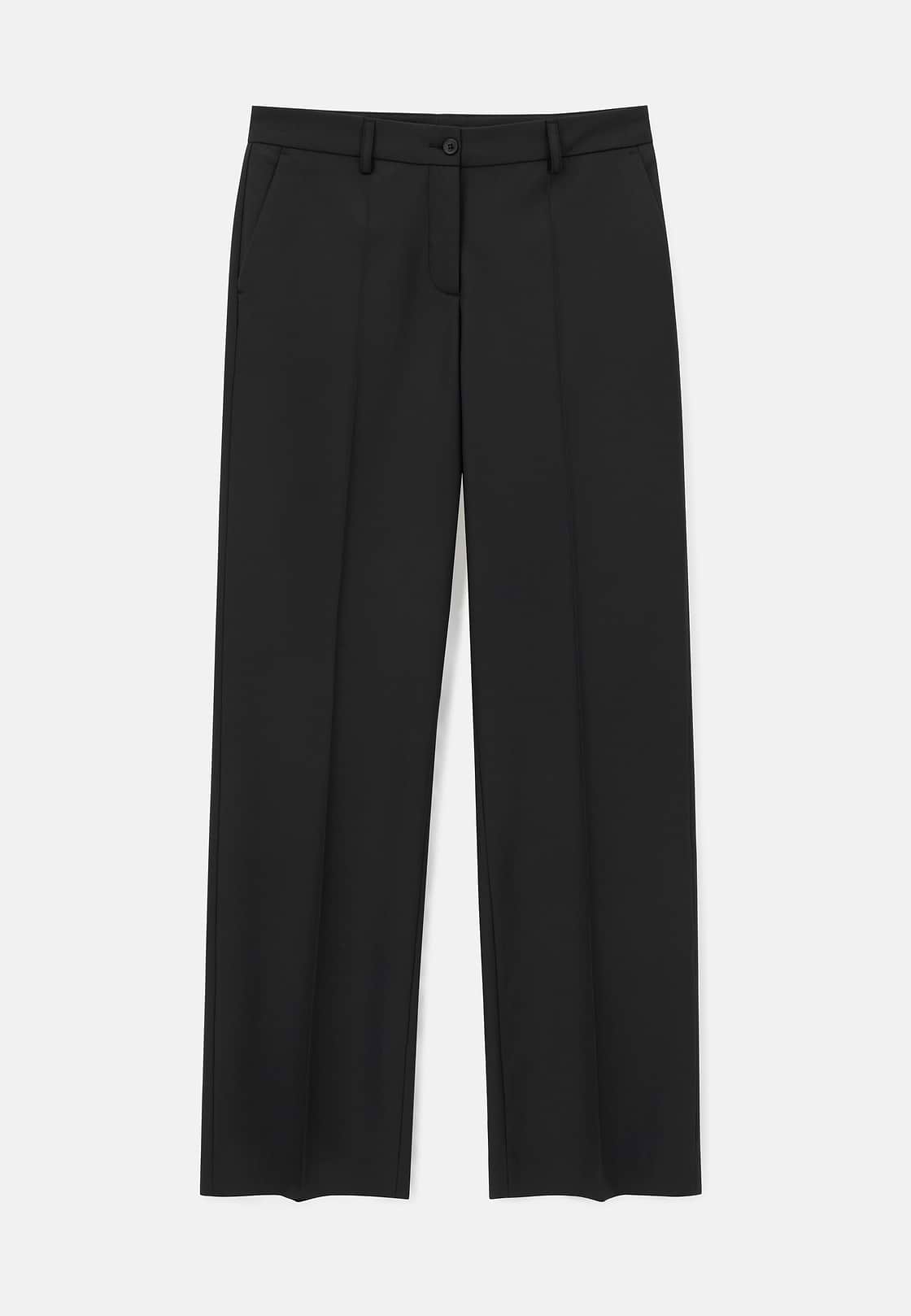 Technical Wool Trousers, Black, hi-res, 1
