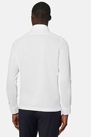 Polo Aus Japanischem Jersey, Weiß, hi-res