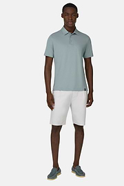 Polo Shirt In Stretch Supima Cotton, Light Green, hi-res