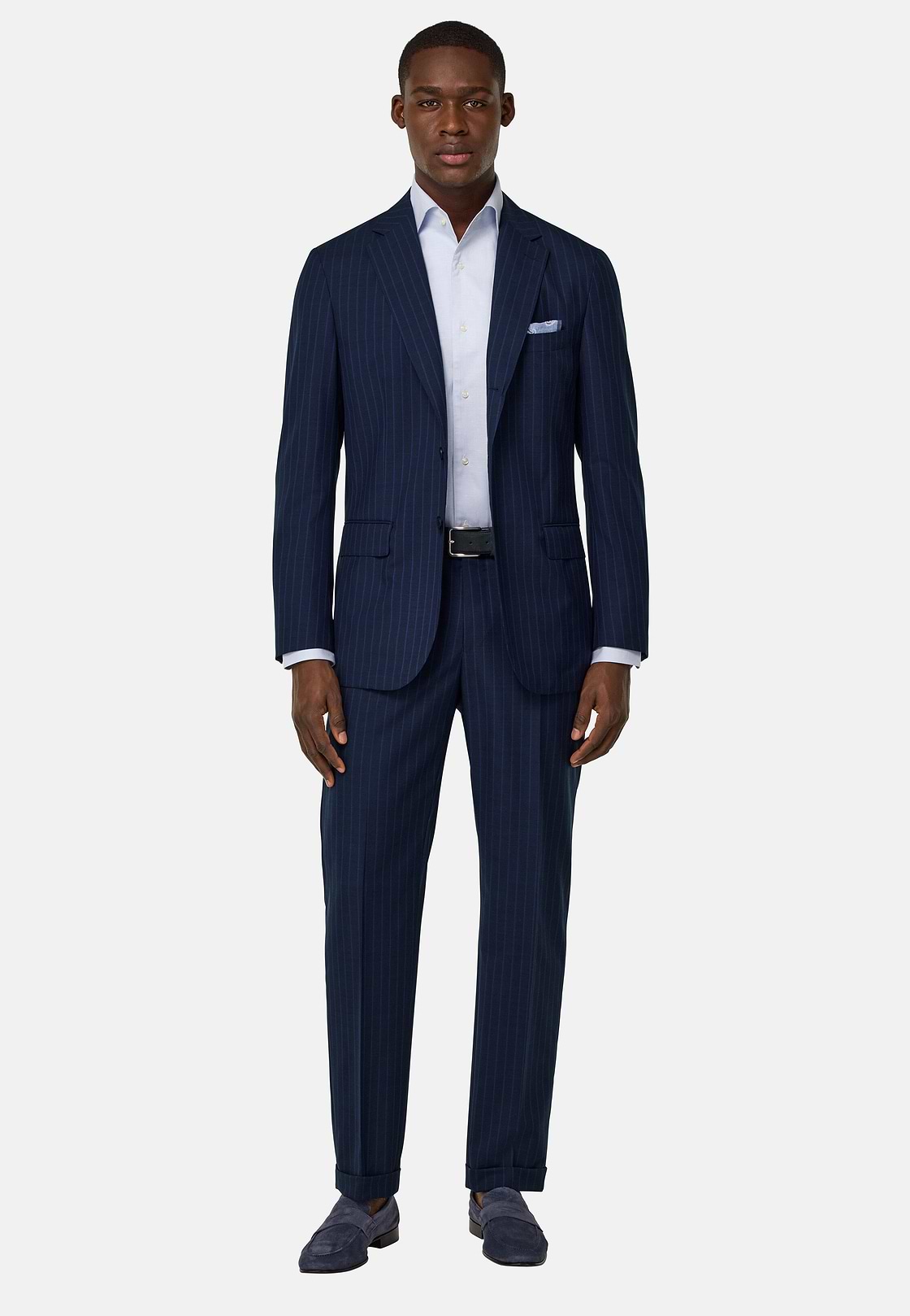 Pinstripe Suit in Pure Tropical Wool, , hi-res, 2