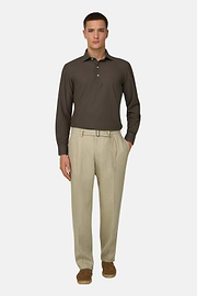Camisa Polo de Malha Japonesa, Brown, thumb, 2