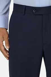 Trousers in Pure Wool Travel, Blue, thumb, 3