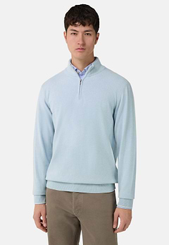 Cashmere Blend Half Zip Jumper